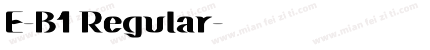 E-B1 Regular字体转换